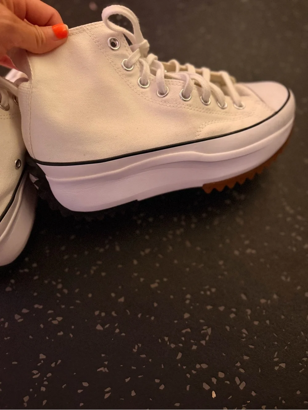 Converse Women's White High-Top Platform Canvas Sneakers with Gum Outsole